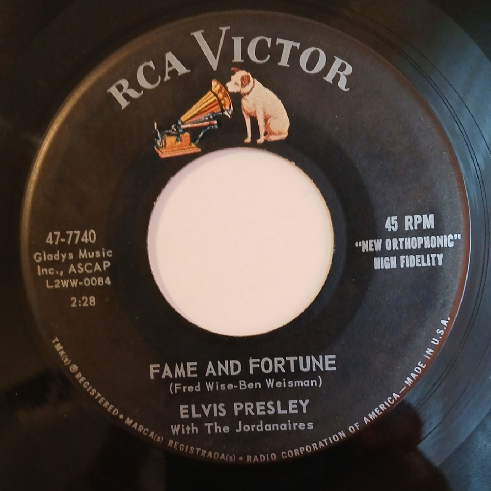 Elvis Presley With The Jordanaires – Stuck On You / Fame And Fortune